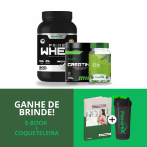 Combo: Whey + Creatina + Elite Detox - Brinde: Coqueteleira + E-book Emagrecimento Para Quem Não Tem Tempo